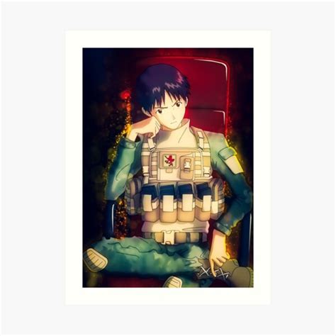 "Shinji Ikari Neon Genesis Evangelion Fanart" Art Print for Sale by Spacefoxart | Redbubble