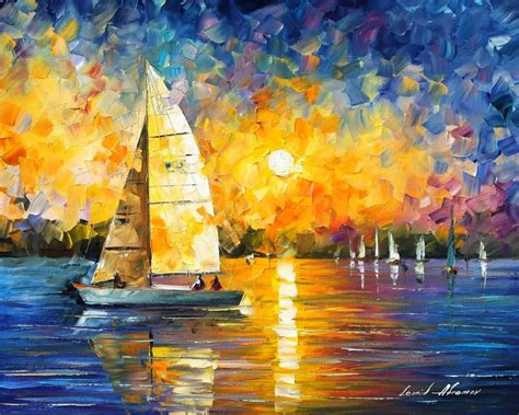 El arte es su máxima expresión : Cuadros de Paisajes Marinas Pintadas al Óleo, Leonid Afremov ...