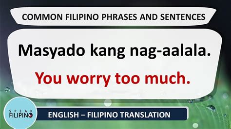 COMMONLY USED FILIPINO Phrases! #16 (English-Tagalog) - YouTube