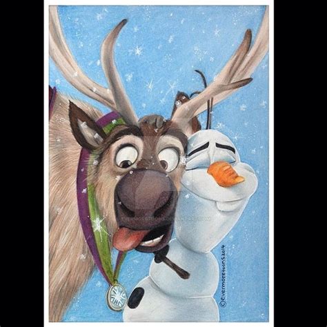 Olaf and Sven by evermoretoons on DeviantArt