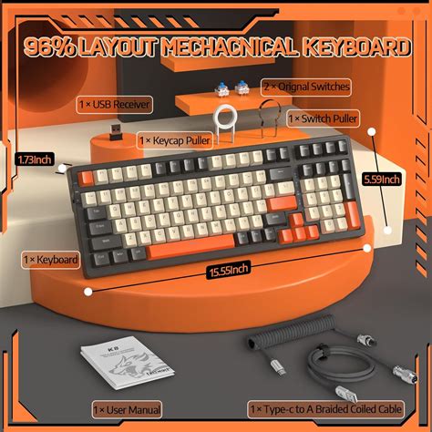Wireless Mechancial Gaming Keyboard Hot-Swapped with Rainbow Backlit | KeysCaps