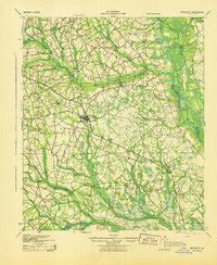 Map of Brooklet, GA in 1943 | Pastmaps