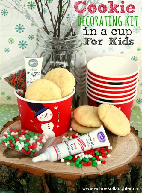 Christmas Cookie Decorating Kit In A Cup for Kids - Echoes of Laughter