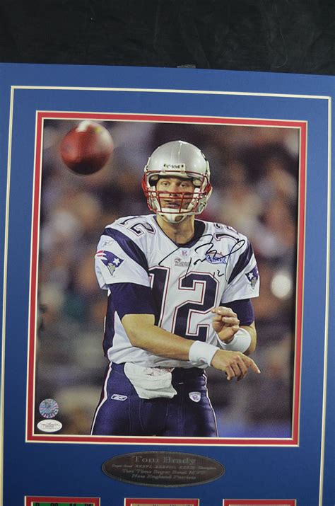 Lot Detail - Tom Brady Autographed Photo Display