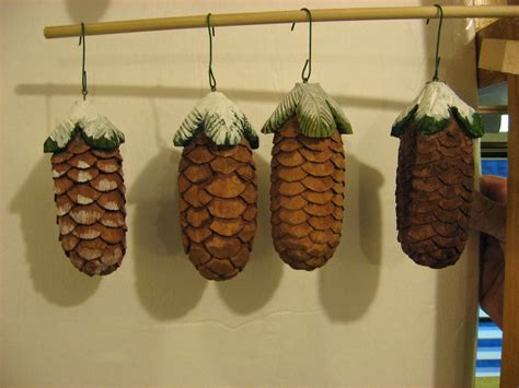 carverswoodshop: wood carving class for beginners,, pine cone ornament ...