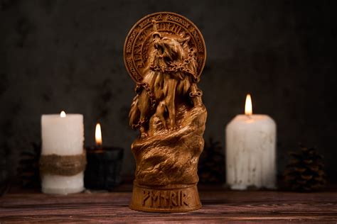 Fenrir Statue Fenrir Norse Wolf Statue Fenrir Wolf Statue - Etsy UK