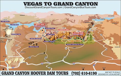 Las Vegas To Hoover Dam To Grand Canyon Map - Raton Florida Map