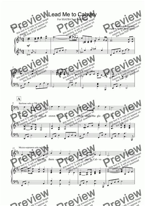 Lead Me to Calvary - Download Sheet Music PDF file