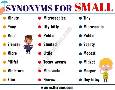 SMALL Synonym: 25 SMALL Synonyms with Examples - ESL Forums | Another ...