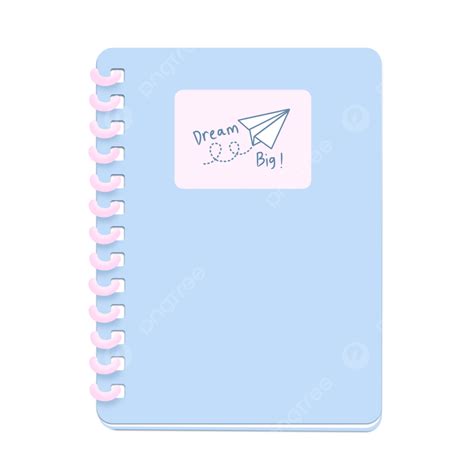 Cute Notebook Illustration, Notebook, Paper Plane, Dream Big PNG Transparent Clipart Image and ...