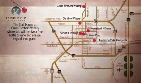 Grapevine map of wine trail. | Master sommelier, Wine trail, Grapevine tx