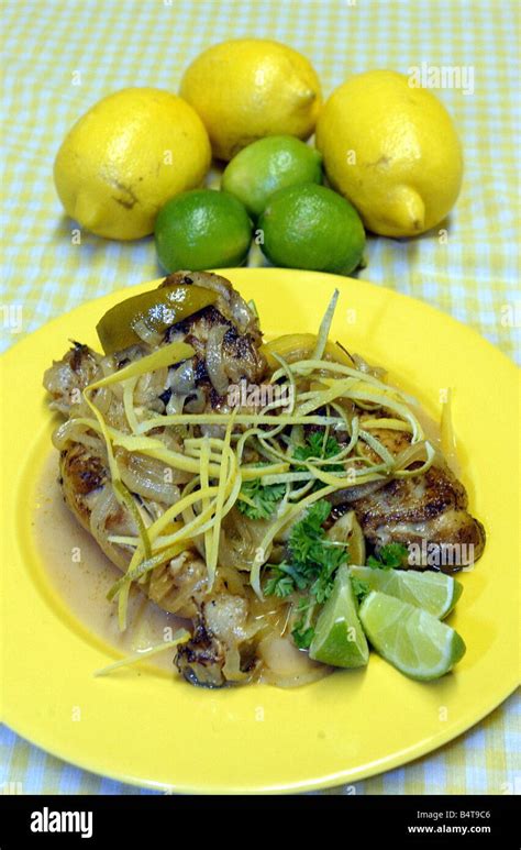 Lemon and lime chicken Stock Photo - Alamy