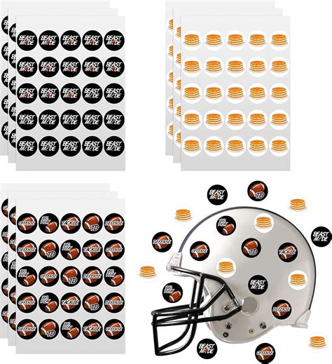 Amazon.com : 300 Pcs Football Helmet Decal Football Stickers Self Adhesive Helmet Stickers for ...