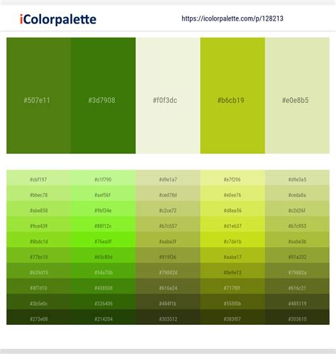 1 Latest Color Schemes with Loafer And Fall Green Color tone combinations | 2023 | iColorpalette