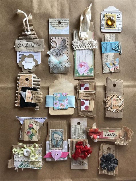 Junk Journal Mini Embellishment Tags 3 | Junk journal, Handmade journals, Vintage junk journal