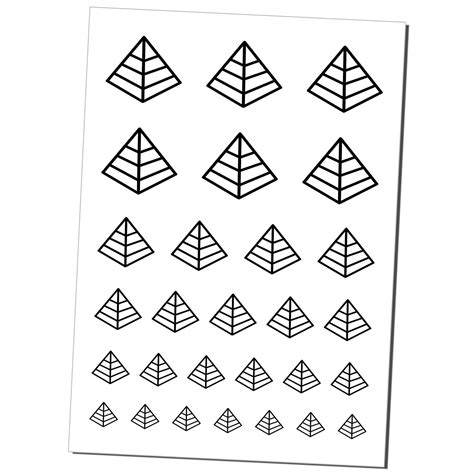 Pyramid Egypt Outline Water Resistant Temporary Tattoo Set Fake Body Art Collection - Walmart.com