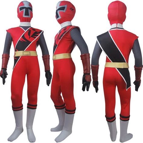 Kids Power Rangers Ninja Steel Red Ranger suit cosplay Brody Romero ...