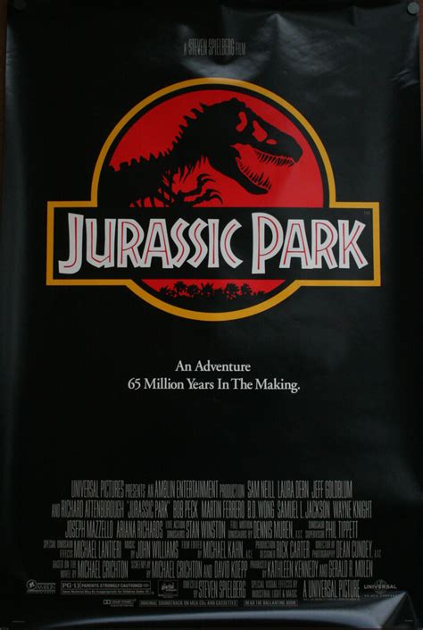 JURASSIC PARK Advance 1 Sheet Poster - Original Vintage Movie Posters