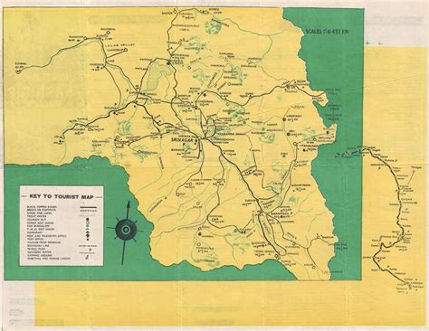 Tourist Map of Kashmir Valley.: Geographicus Rare Antique Maps