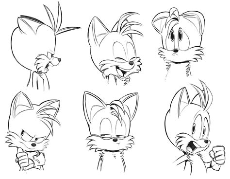 Tails Expressions - Characters & Art - Sonic Boom