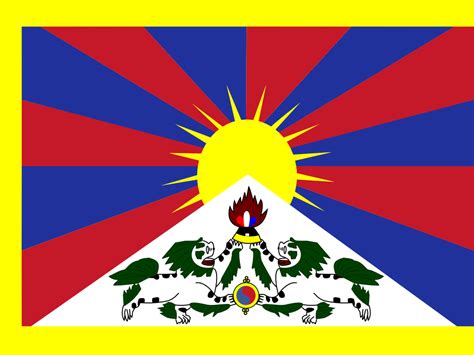 OnlineLabels Clip Art - Flag Of Tibet