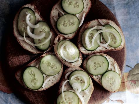 Classic Ukrainian Food - Salo with Fresh Cucumber and Onion on White ...