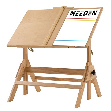 Alden Design Adjustable Drafting Table with Stool, Black - Walmart.com