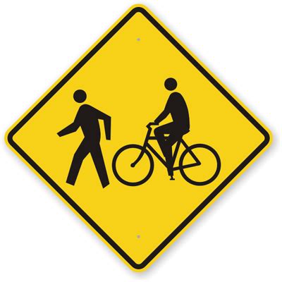 Bicycle Crossing Signs | Fluorescent Diamond Grade