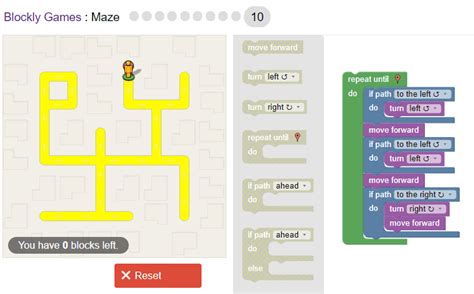 How to solve (solution) Google's Blockly Future Programmers Game: Maze Level | Our Code World