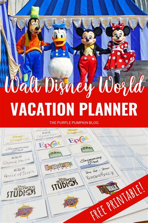 Orlando, Walt Disney World Vacation Planner | Free Printable | Walt ...