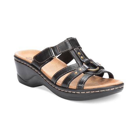 Clarks Womens Shoes Lexi Jasmine Sandals in Black | Lyst