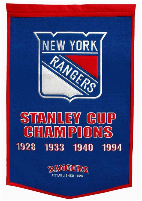 NY Rangers Stanley Cup Champions Banner | New York Rangers | Pinterest ...