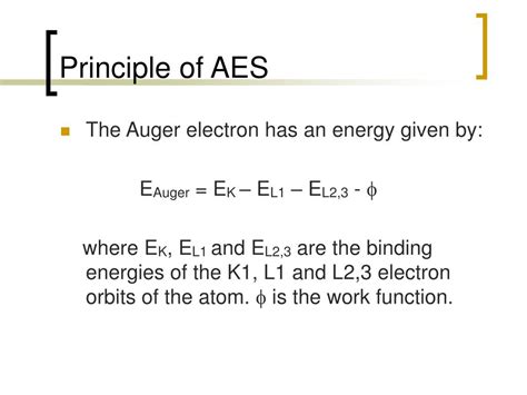 PPT - Auger Electron Spectroscopy PowerPoint Presentation, free ...