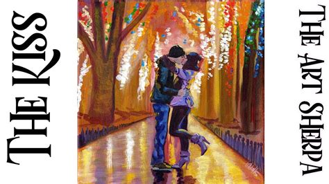 Romantic couple kissing Step by step Acrylic Tutorial | TheArtSherpa ...