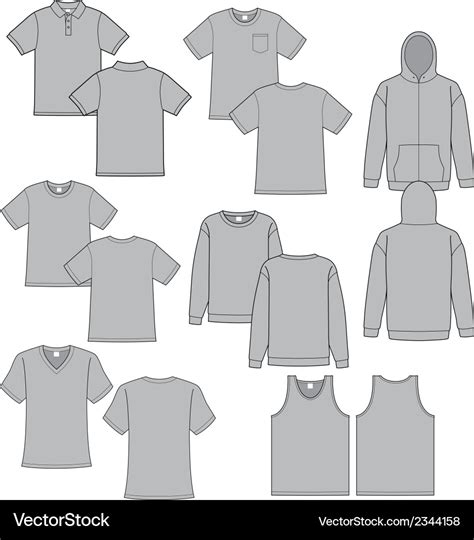 Apparel templates Royalty Free Vector Image - VectorStock