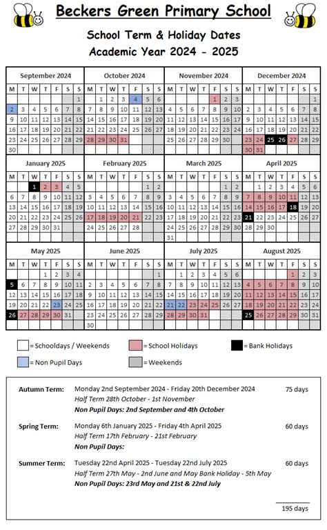 Beckers Green Primary School - Term dates