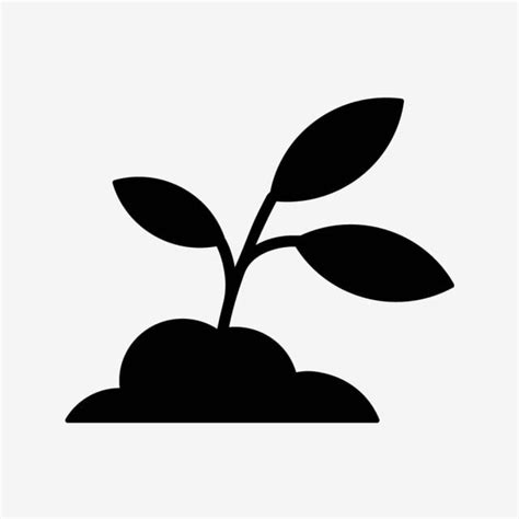 Soil Silhouette Vector PNG, Vector Soil Plant Icon, Plant Icons, Soil, Plant PNG Image For Free ...