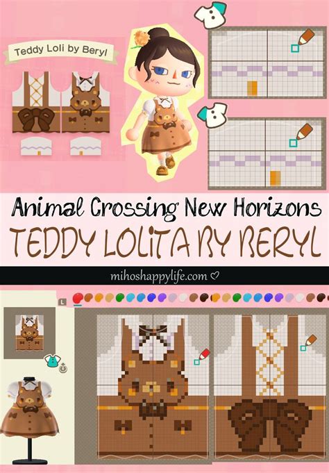 Animal Crossing New Horizons - Template Design Teddy Lolita Dress ...