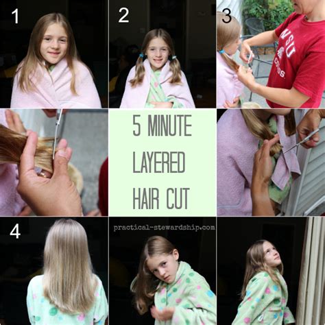 My Easy DIY 5 Minute Layered Haircut - Practical Stewardship