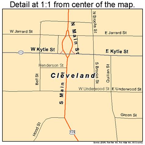 Cleveland Georgia Street Map 1316824