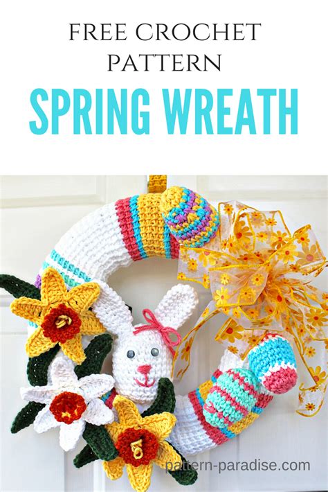 FREE CROCHET PATTERN - Spring Wreath! - Pattern Paradise