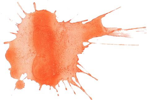 12 Orange Watercolor Splatter (PNG Transparent) | OnlyGFX.com