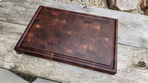 Large Walnut End Grain Cutting Board With Juice Groove - Etsy