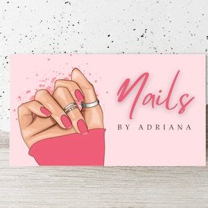 Editable Nail Artist Business Card Template Professionally - Etsy