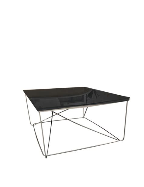 80CMSQ SILVER BECKETT BLACK GLASS COFFEE TABLE - Furniture-Living Room Furniture : Affordable ...