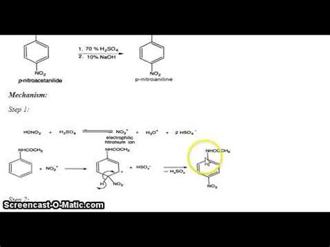 Synthesis of p nitroaniline from acetanilide - YouTube