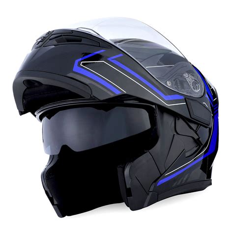 1Storm Motorcycle Modular Full Face Helmet Flip up Dual Visor Sun Shie – 1Storm Helmet