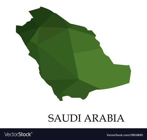 Saudi arabia map on white background Royalty Free Vector