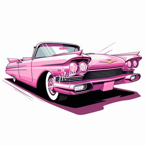 Cartoon Pink Convertible. Downloadable Image. Any Use Personal or Commercial. PNG PDF & SVG ...