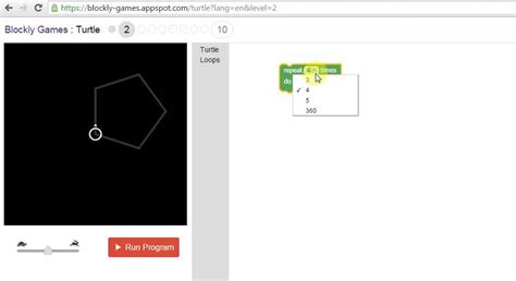 Blockly Games Turtle Level 1